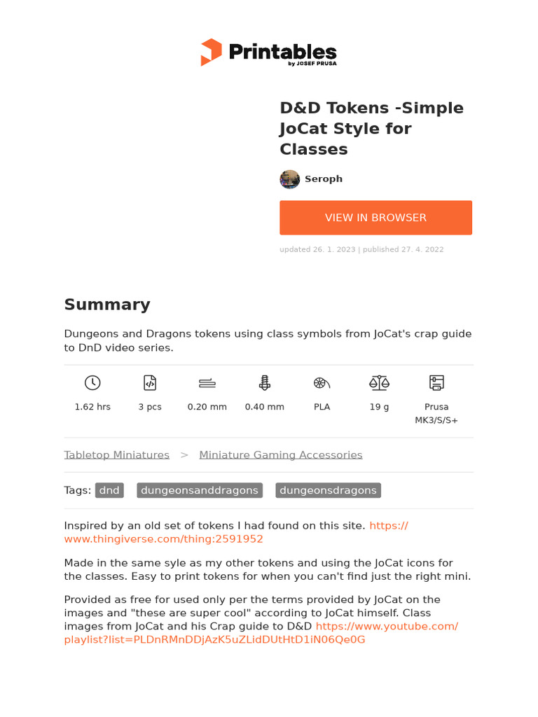 DD Tokens Simple Jocat Style For Classes | PDF | Dungeons & Dragons