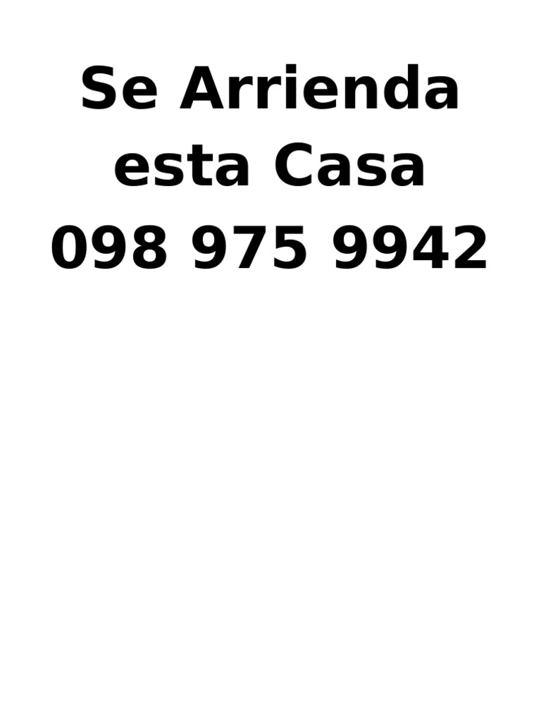 Se Arrienda Esta Casa | PDF