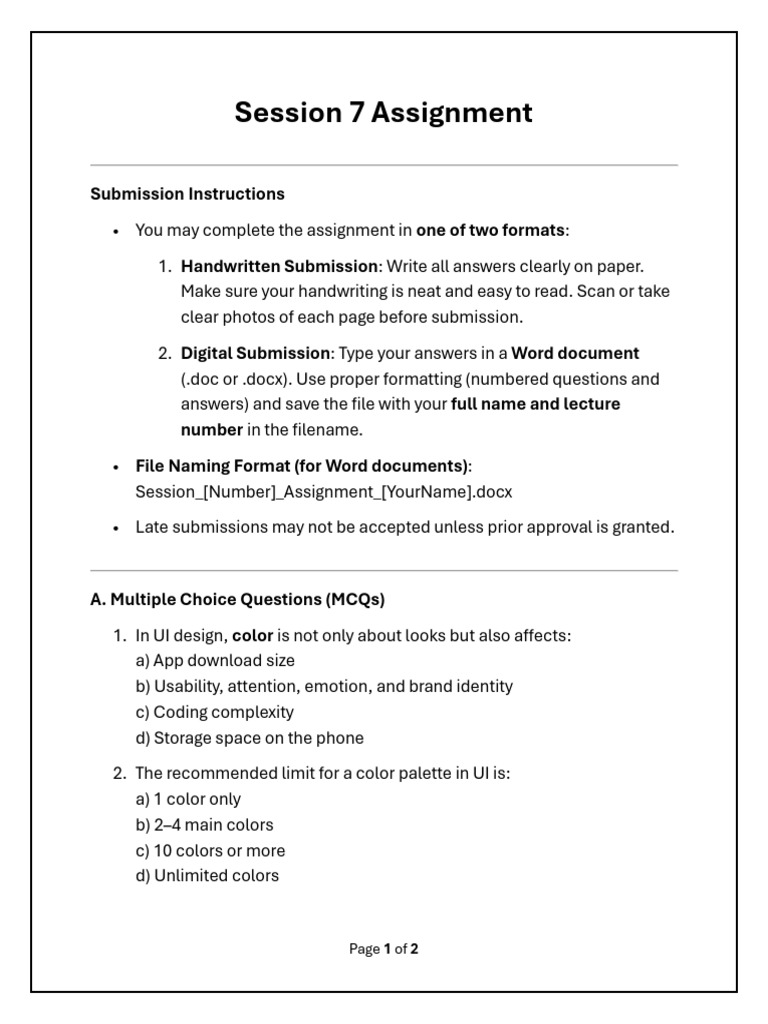 Session 7 Assignment | PDF