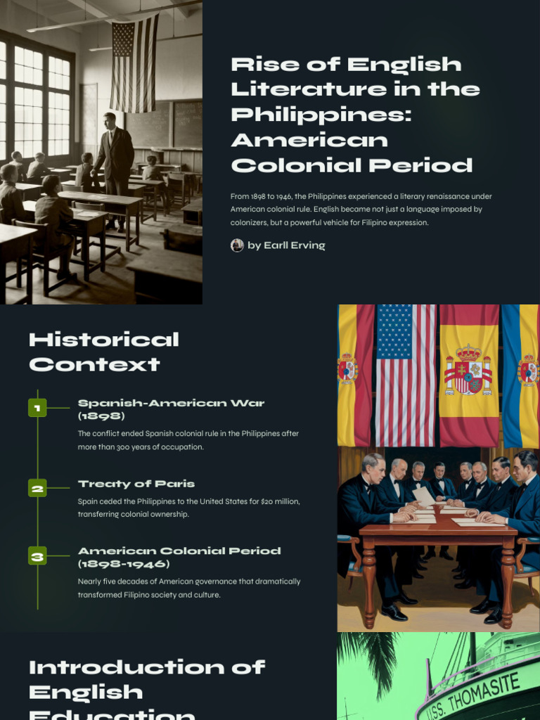 Rise of English Literature in The Philippines American Colonial Period ...