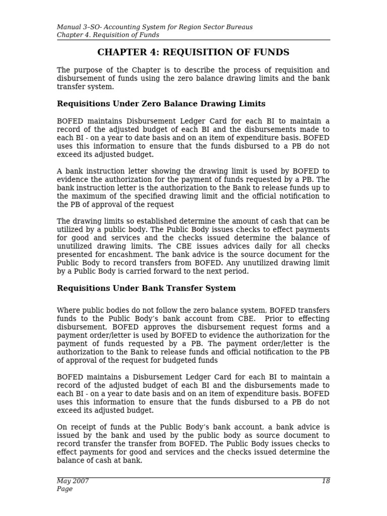 Fund Requisition Process Guide | PDF | Banks | Budget