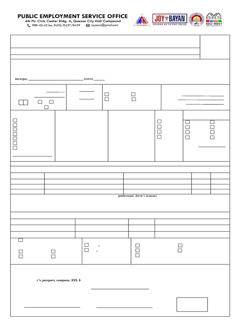 Employment Application Form Template | PDF