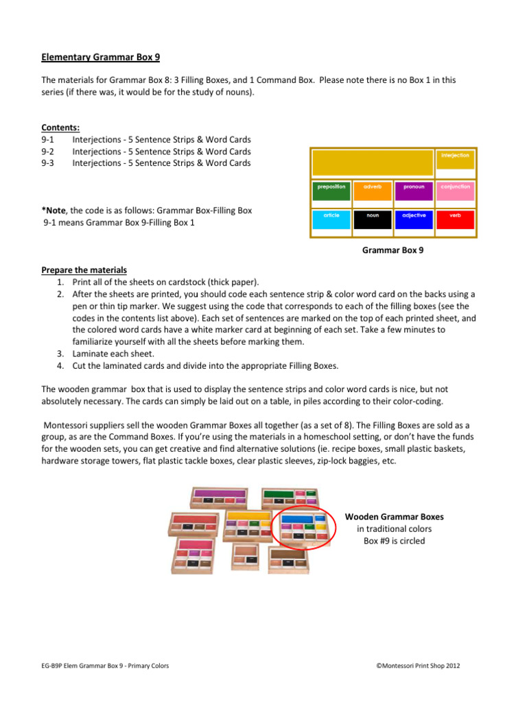 Grammar Box 9: Interjections Kit | PDF | Word | Grammar