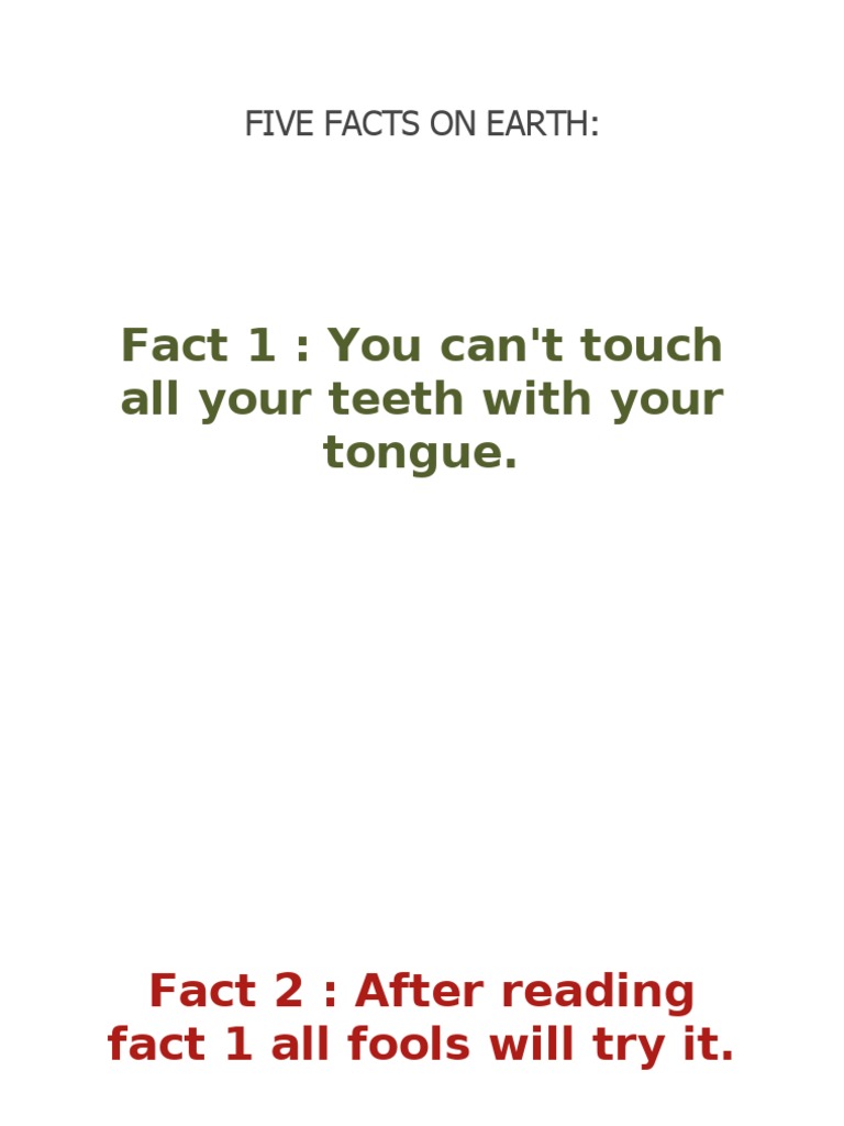 Five Fun Facts to Make You Smile | PDF | Language Arts & Discipline