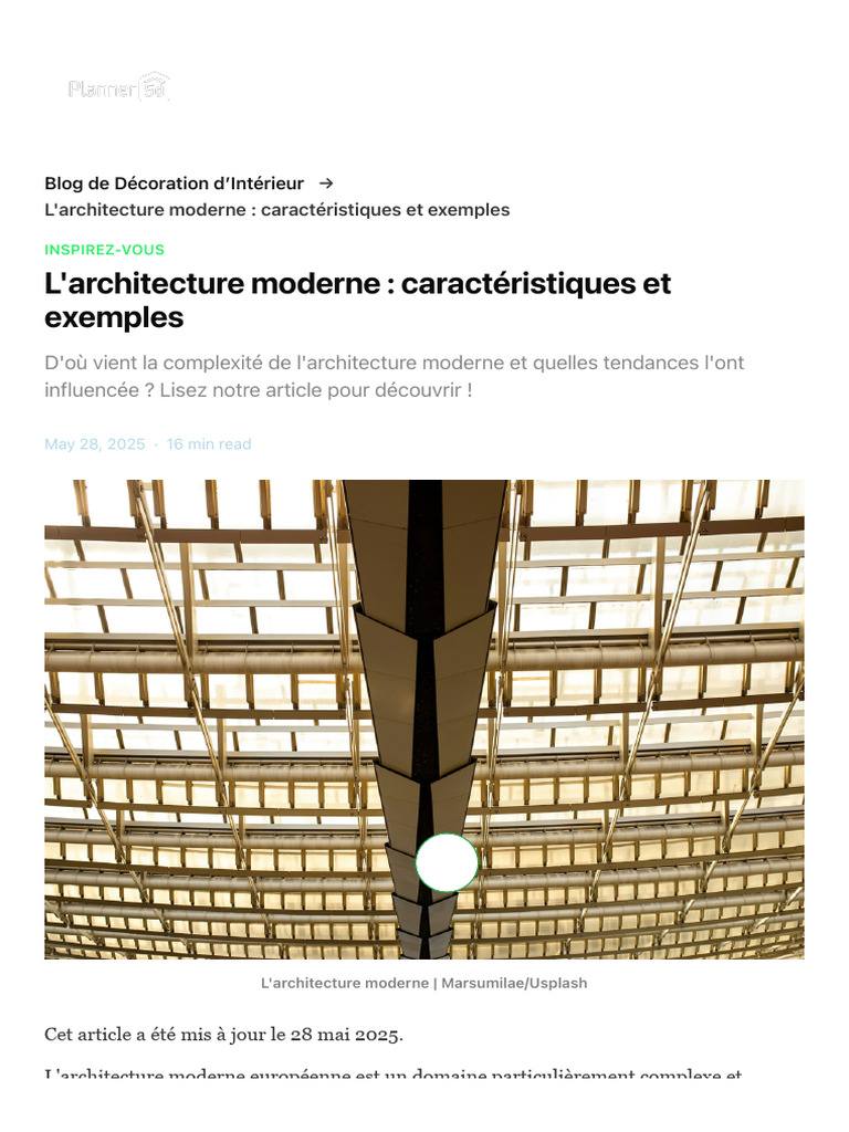 Caractéristiques de l'architecture moderne | PDF | Art nouveau | Conception