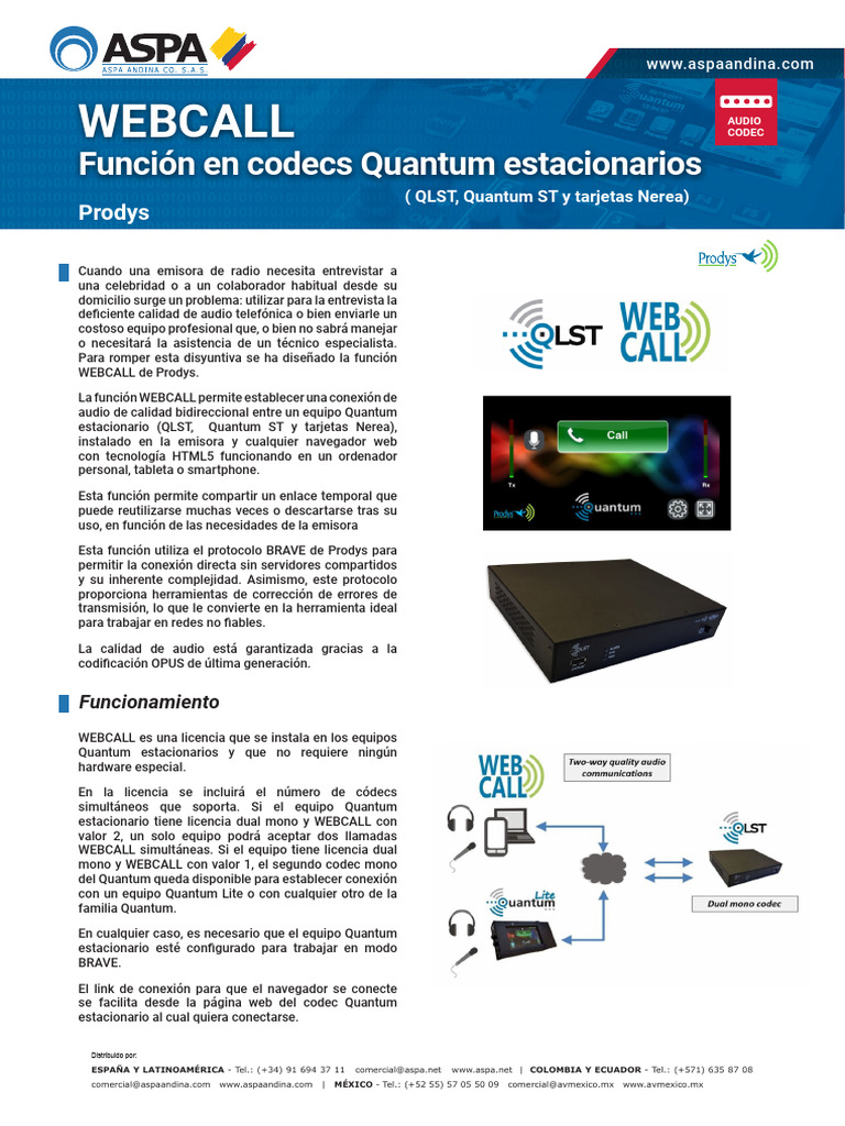 WEBCALL: Audio de Calidad en Emisoras | PDF | Informática | Tecnología ...