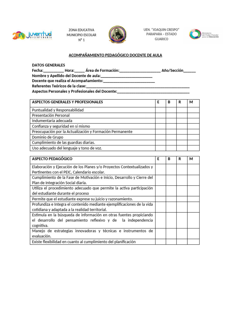 Acompañamiento Pedagógico en Aula | PDF | Maestros | Salón de clases