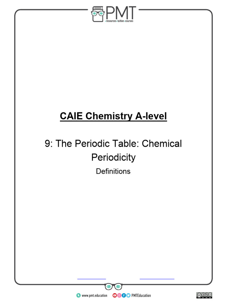 The Periodic Table - Chemical Periodicity | PDF | Chemical Bond | Ion