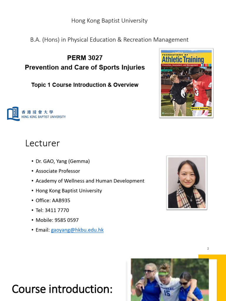 Sports Injury Prevention Course Overview | PDF