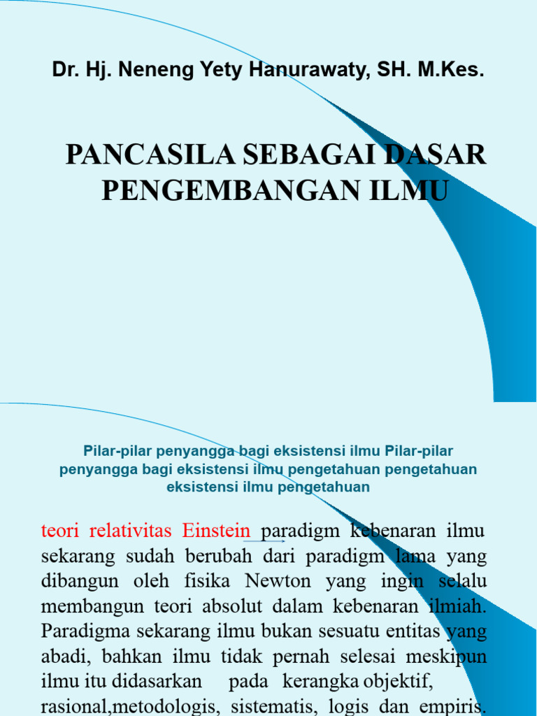 Pancasila dalam Pengembangan Ilmu | PDF