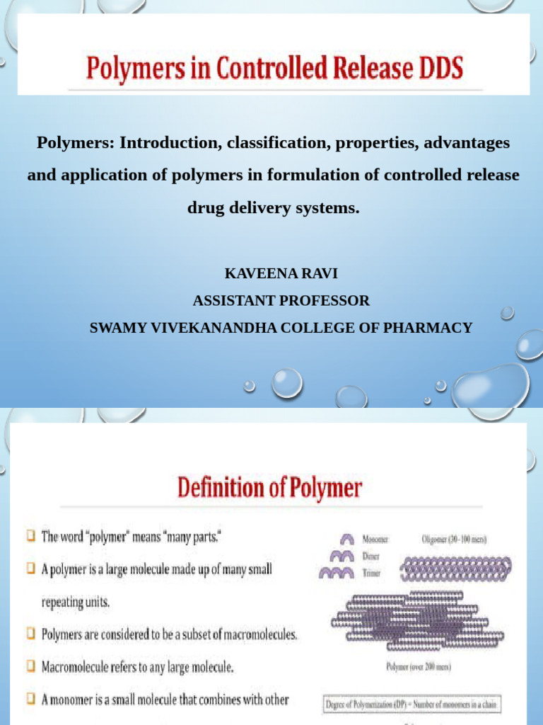 Polymers in Controlled Drug Delivery | PDF