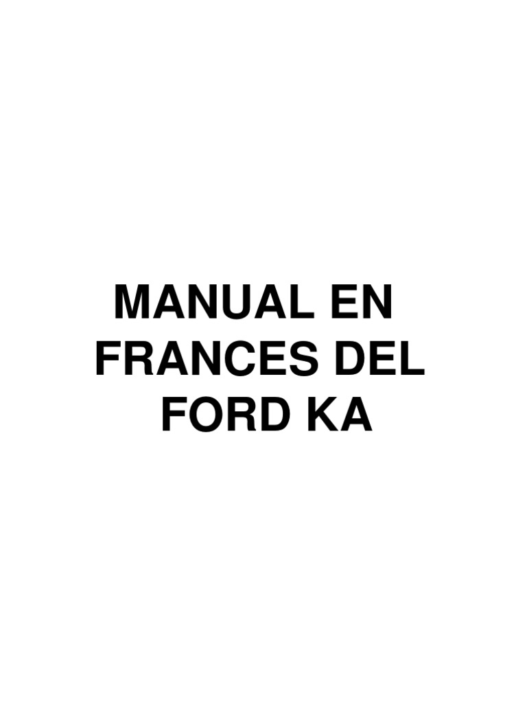 Manual Ford Ka