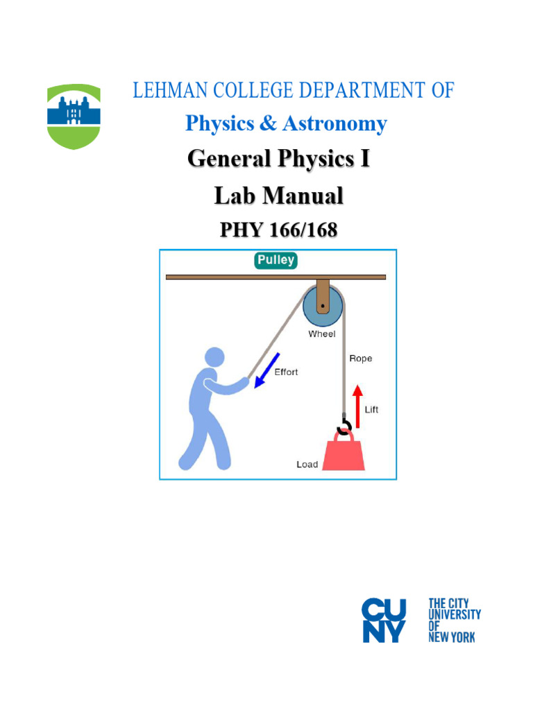Physics Lab Manual for PHY 166/168 | PDF | Force | Significant Figures