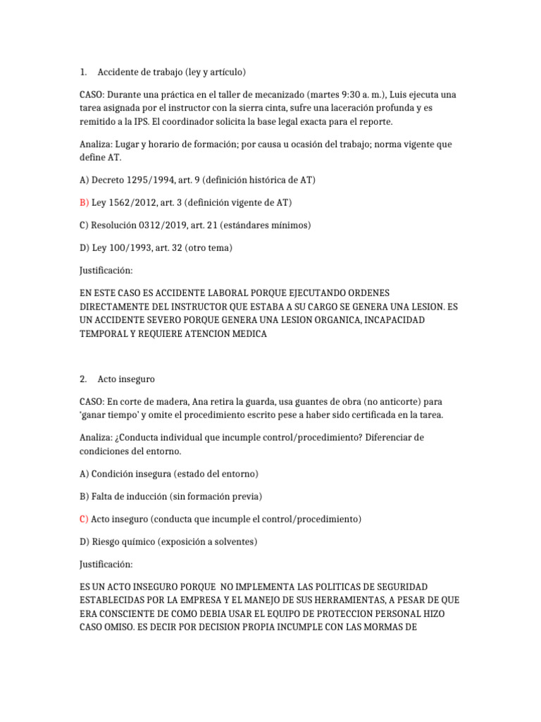 Análisis de Accidentes y Riesgos Laborales | PDF | Riesgo | Dolor lumbar