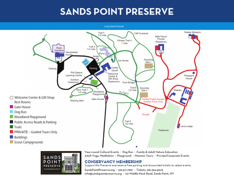 Sands Point Preserve Trail Map | PDF