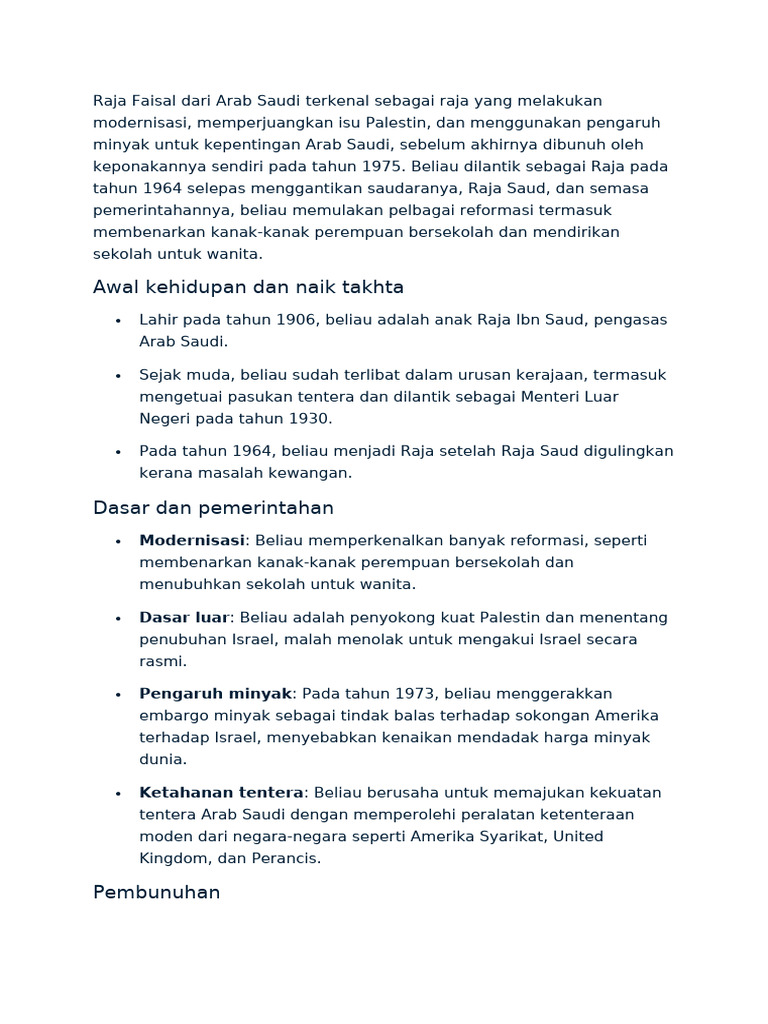 Pembunuhan Raja Faisal 1975 | PDF