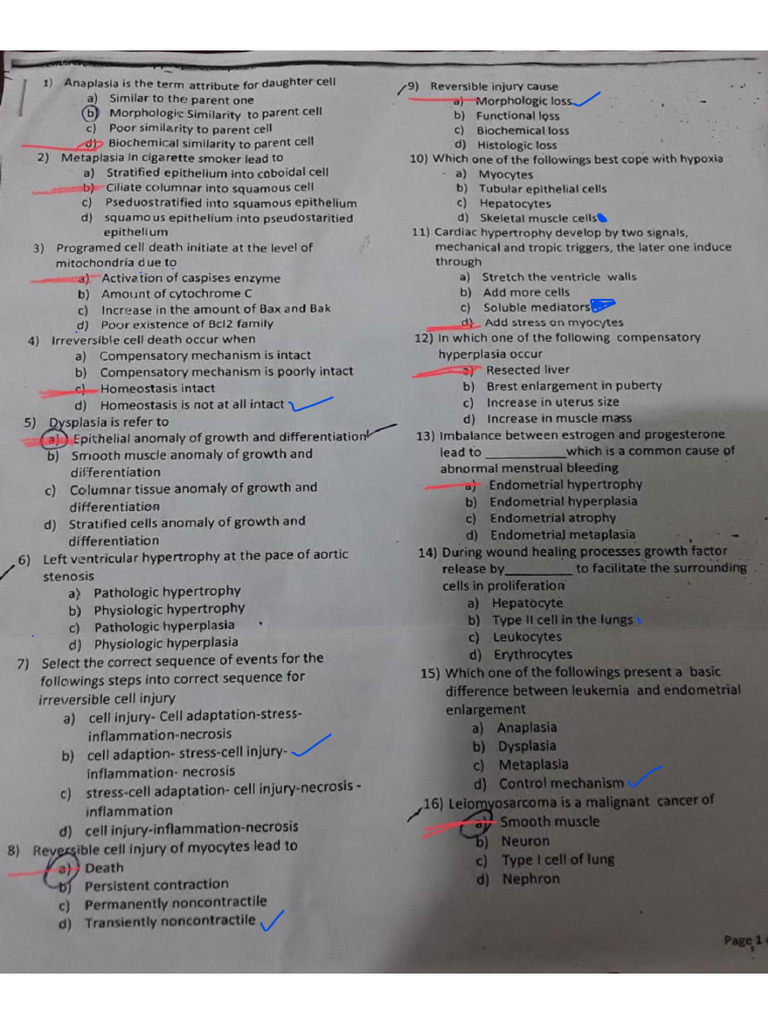 Patho Past Paper 20-21-1 | PDF