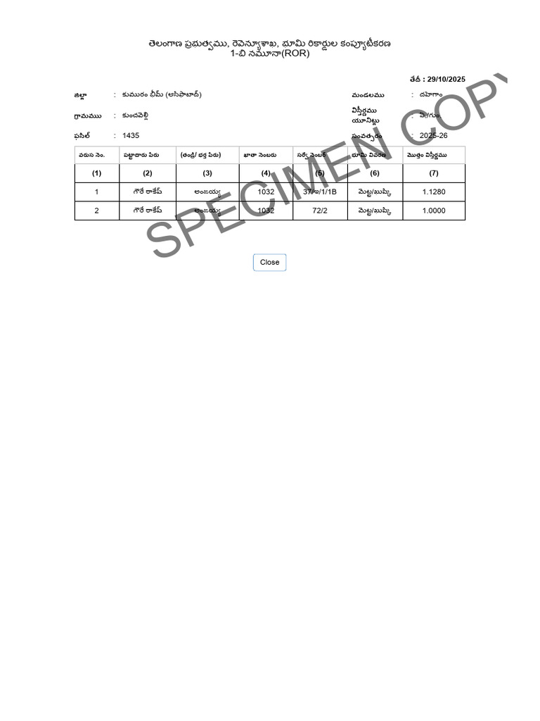 Know Land Status | PDF