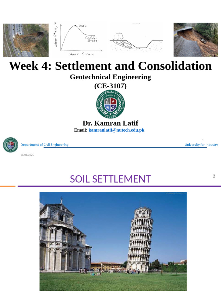 Soil Settlement and Consolidation Types | PDF | Geotechnical ...