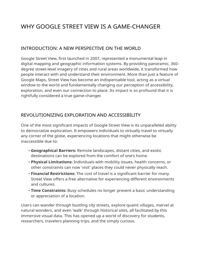 Google Street View Revolution | PDF | Augmented Reality | Urban Planning
