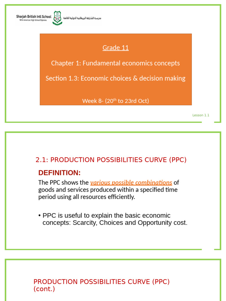 Section 1.3 - Economic Choices and Decision Making | PDF | Economies ...