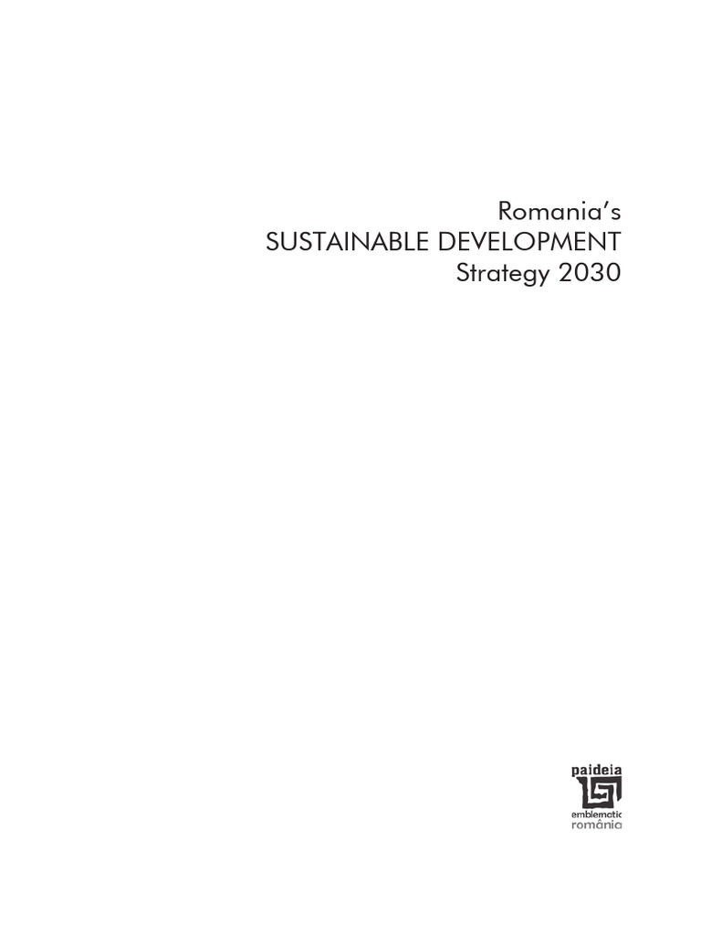 Romania Sustainable Development Strategy 2030 | PDF | Sustainability ...