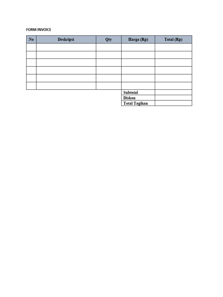 Form Invoice | PDF