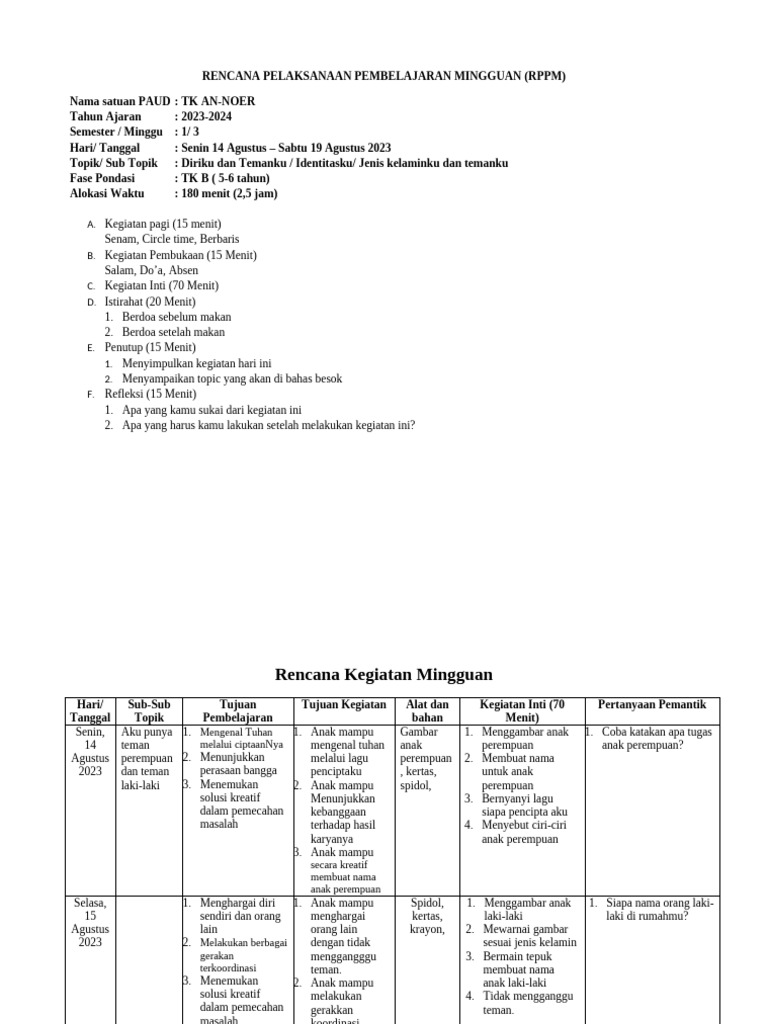 RPPM Minggu 3 | PDF