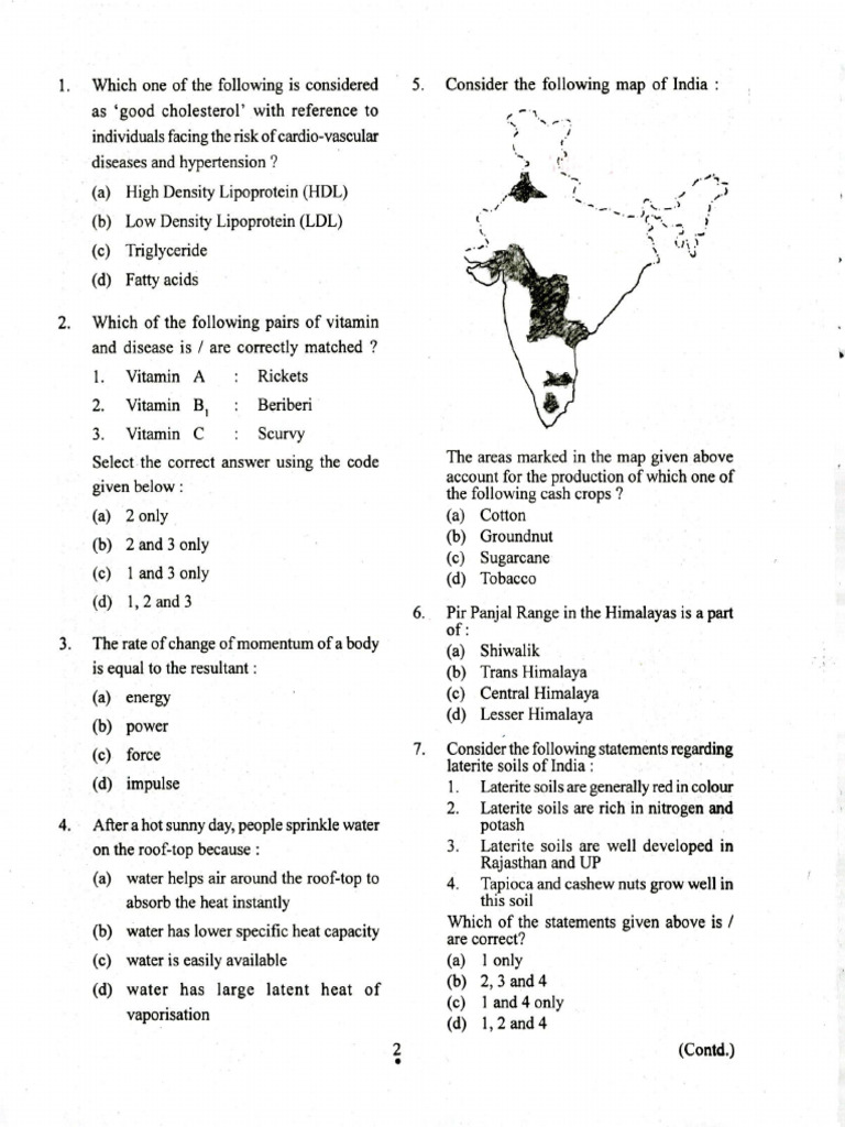 Health and Science Quiz Questions | PDF | High Density Lipoprotein ...