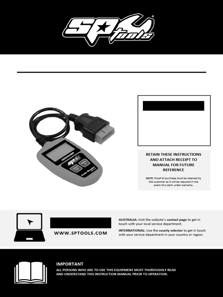 OBDII Code Reader User Manual | PDF | Manufactured Goods | Vehicles