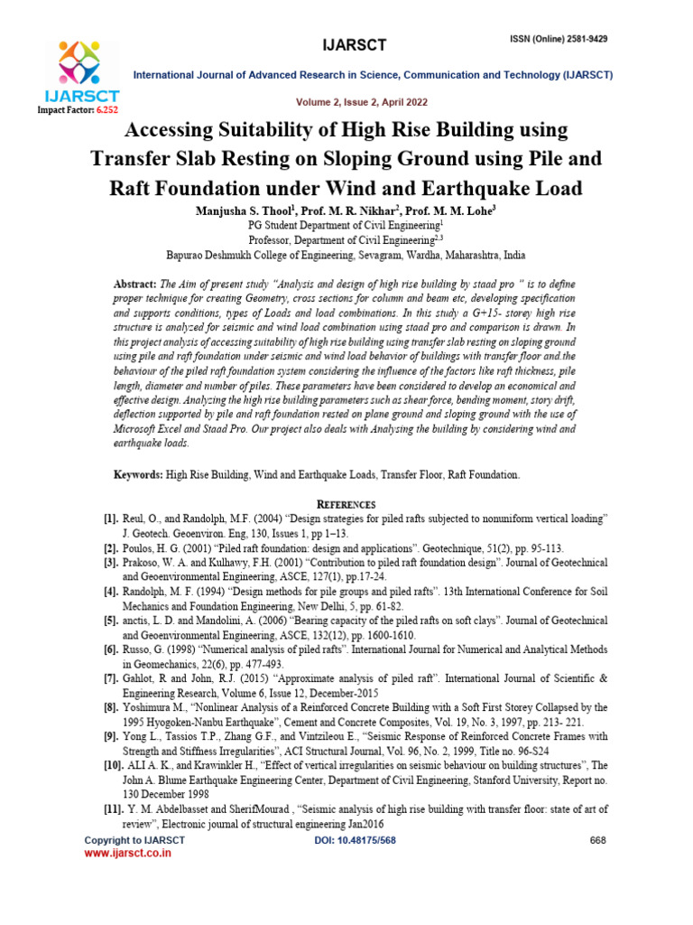 High Rise Building Design under Loads | PDF | Structural Engineering ...