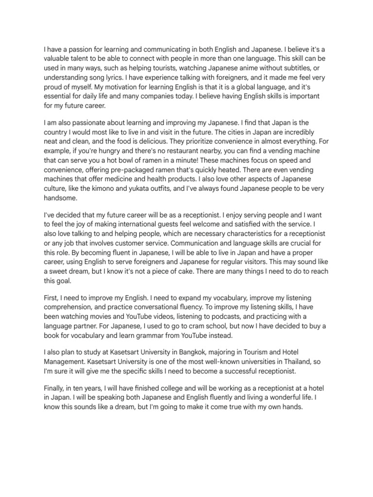 (Correct My Essay) - I Love To Use and Talk To Peop | PDF | Human ...
