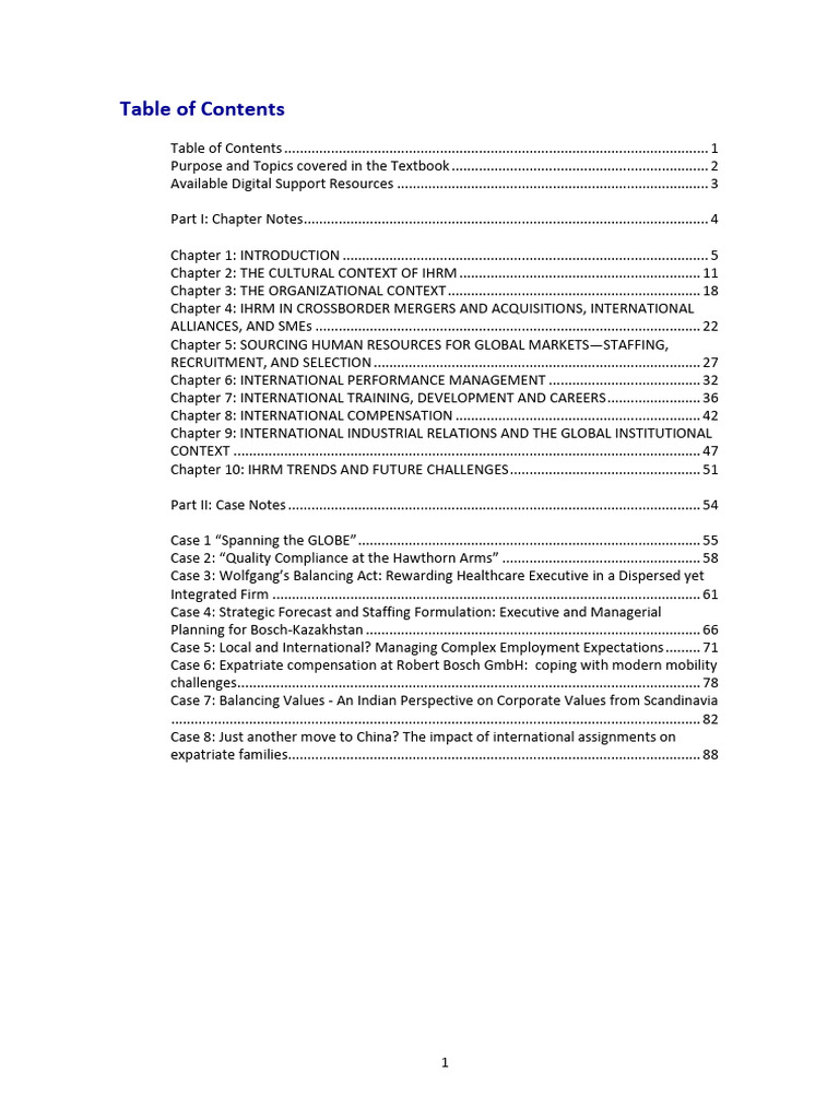 International Human Resource Management Guide | PDF | Human Resource ...