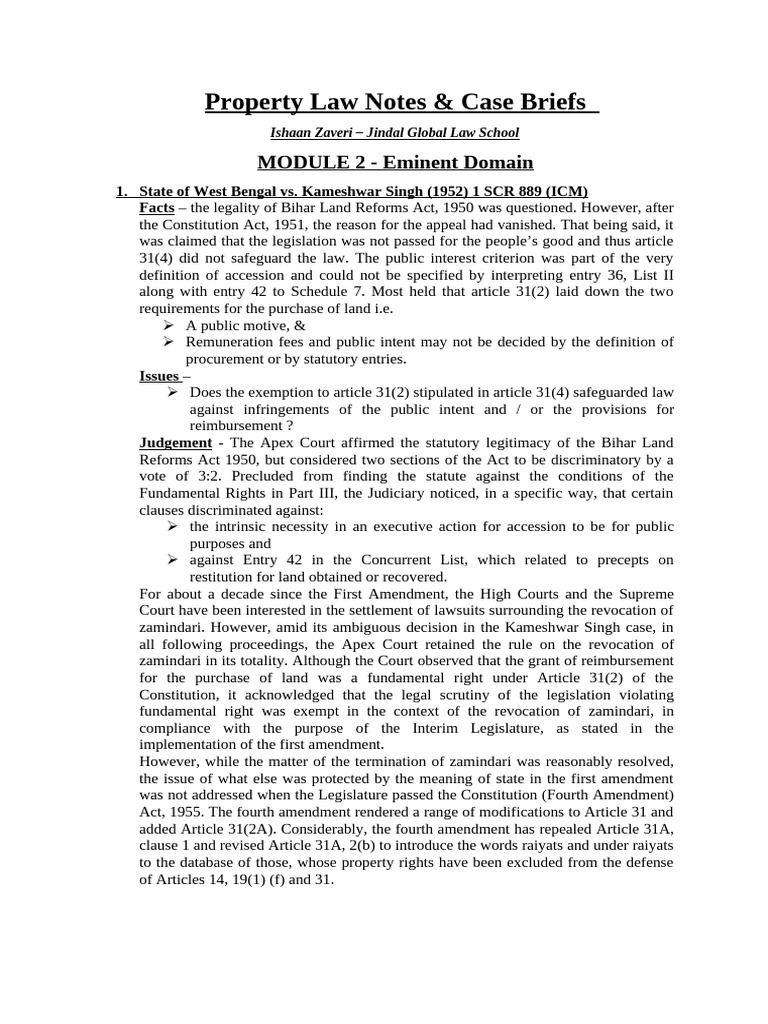 Eminent Domain Case Law Analysis | PDF | Eminent Domain | Depreciation