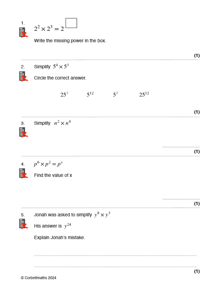 Laws of Exponents - Homework | PDF | Chess Theory | Chess Openings