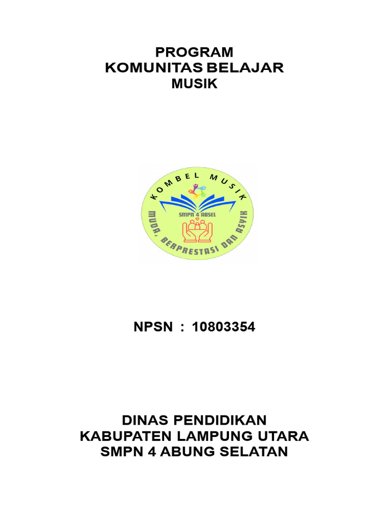 Program Komunitas Belajar SMPN 4 Abung Selatan | PDF