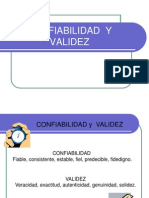 Confiabilidad y Validez