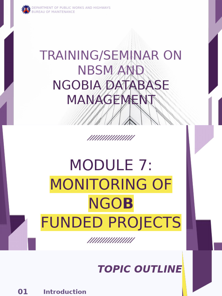 Monitoring NGOB Funded Projects Training | PDF | Expense | Cost