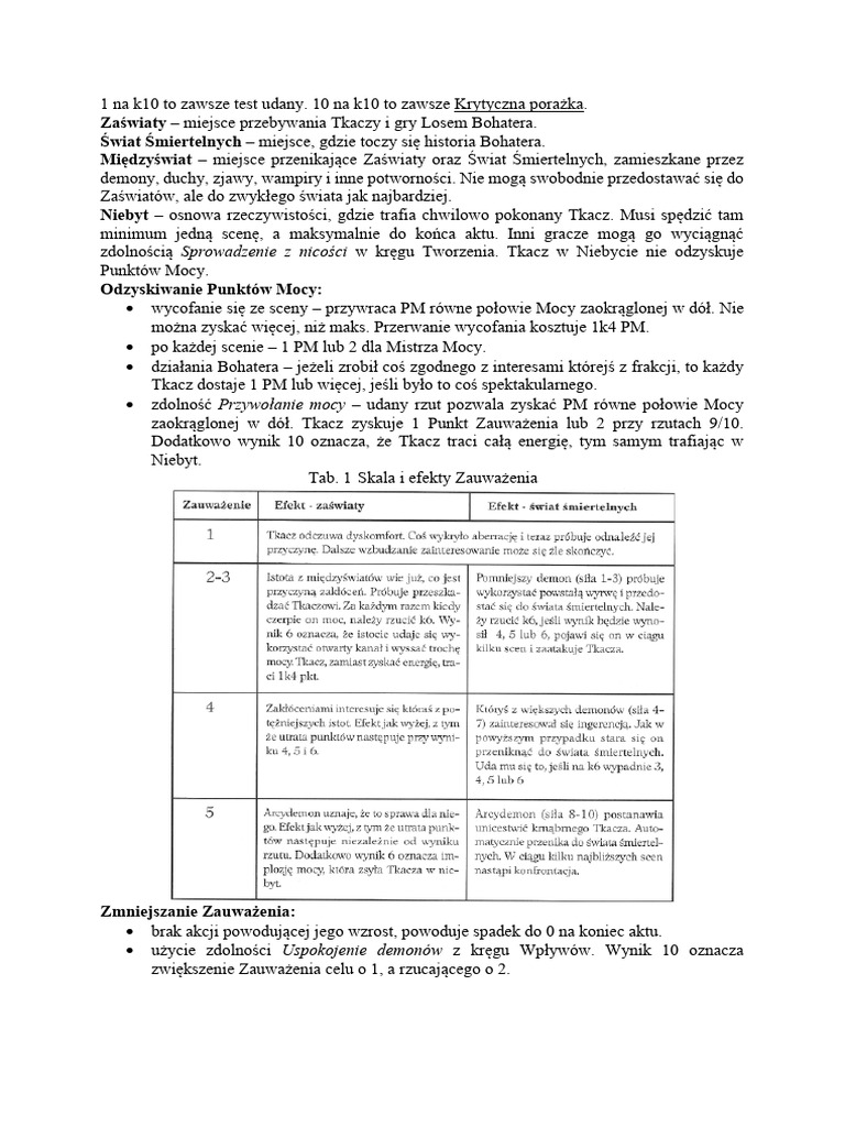 Władcy Losu Kluczowe Informacje | PDF
