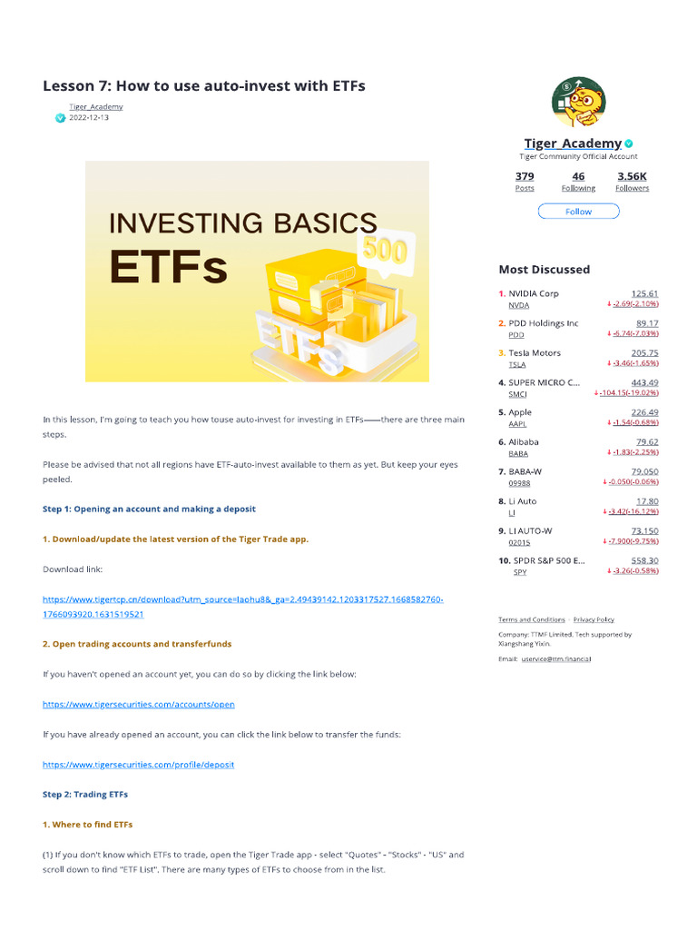Lesson 7 - How To Use Auto-Invest With E.. | PDF