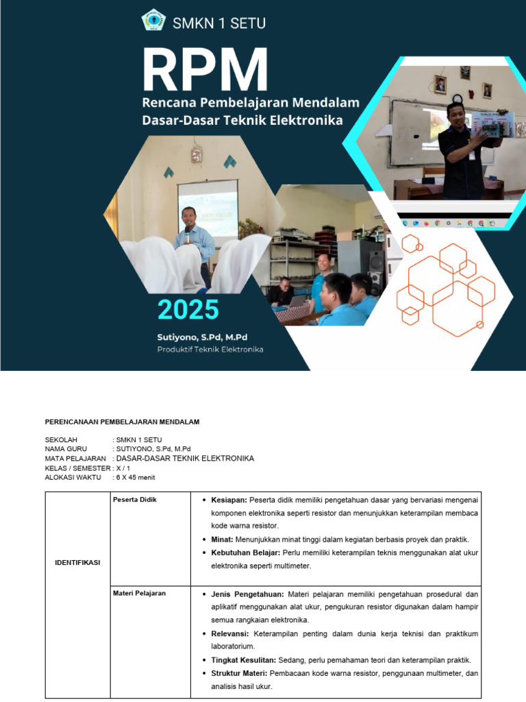 6.3 RPP Pembelajaran Mendalam | PDF