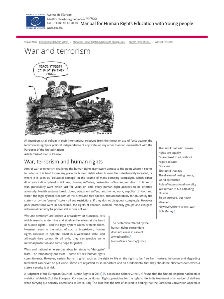 Human Rights in War and Terrorism | PDF | Responsibility To Protect ...