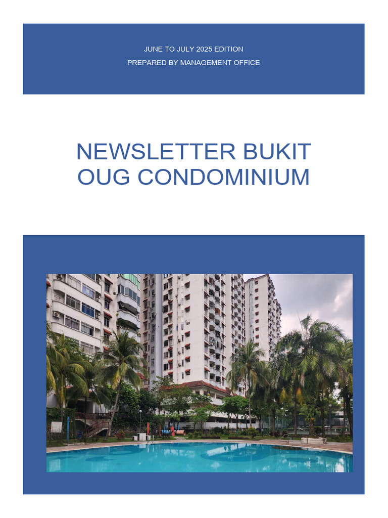 Bukit OUG Condo Newsletter: June-July 2025 | PDF | Condominium