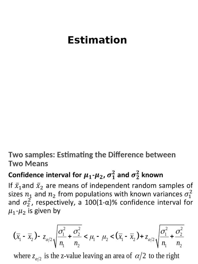 Estimating Means and Variances in Statistics | PDF | Standard Deviation ...
