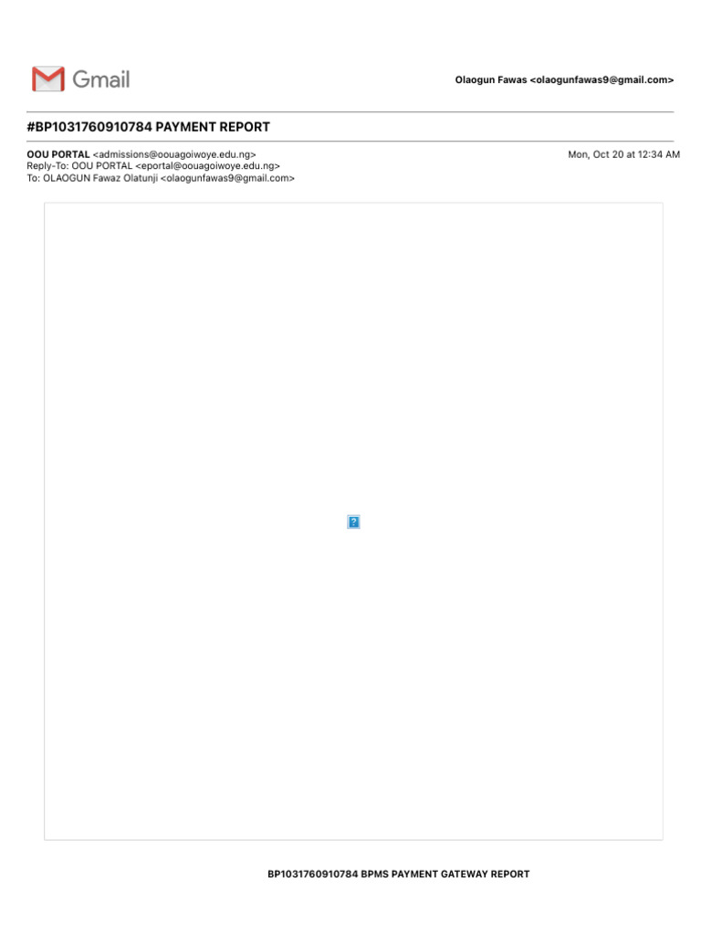 #Bp1031760910784 Payment Report | PDF