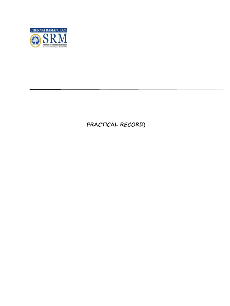 BCom A&f Front Pages-University Practical | PDF