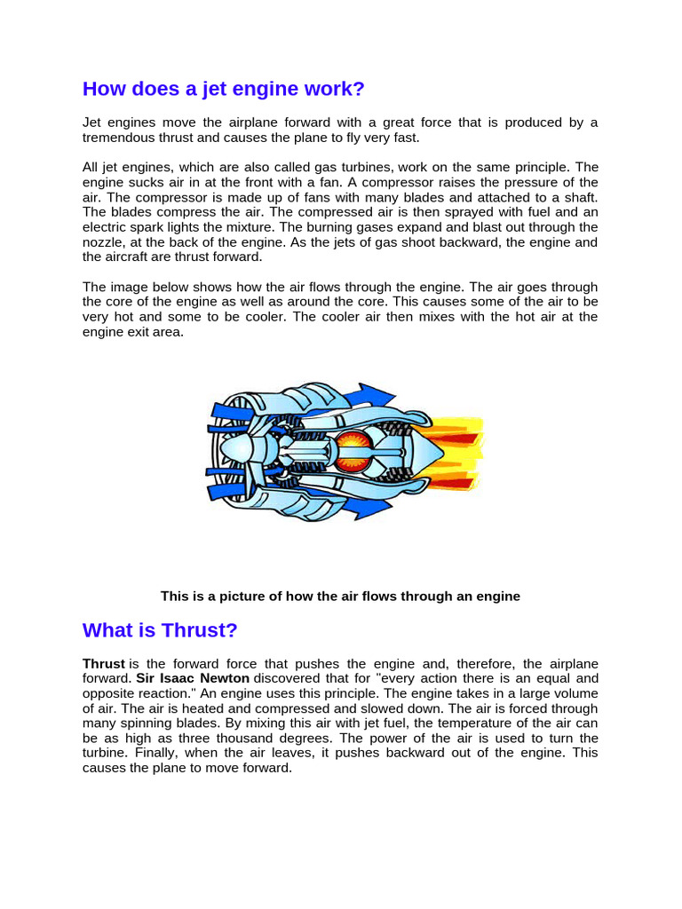 How Jet Engines Generate Thrust | PDF | Jet Engine | Engines