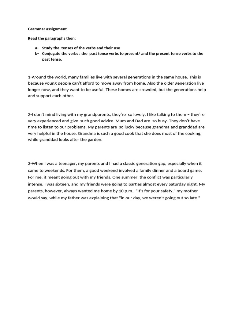 Grammar Assignment | PDF