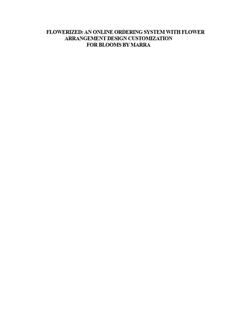 Custom Flower Ordering System Proposal | PDF
