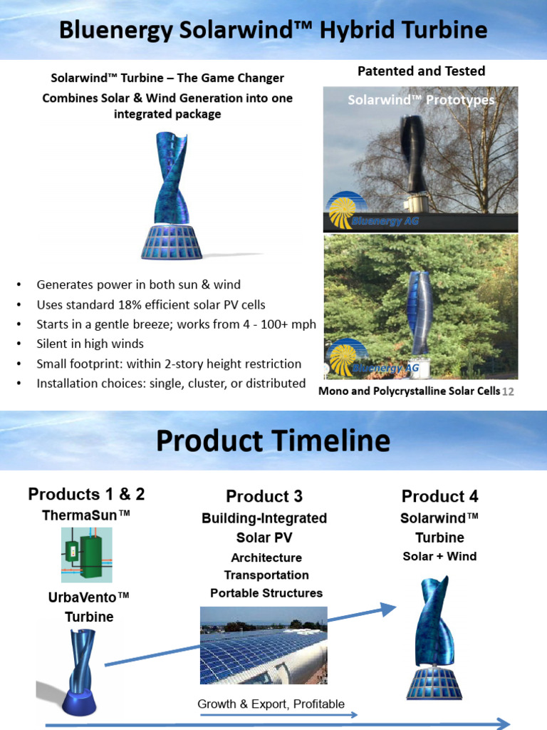 Hybrid Solarwind Turbine Overview | PDF | Wound | Photovoltaics